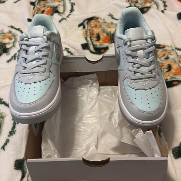 Nike Kids Sky Blue Sneakers - Picture 1 of 14